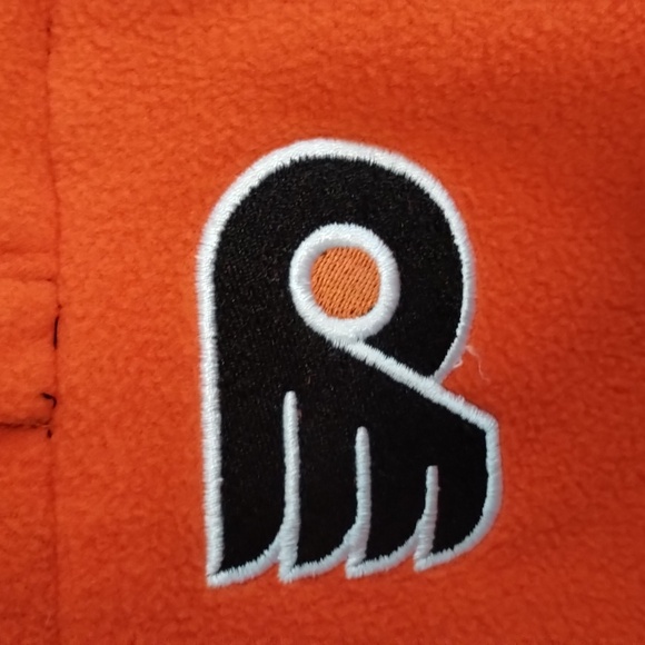 NHL Flyers Reversible 1/4 zip jacket M fleece windbreaker Philadelphia pullover - Picture 9 of 10